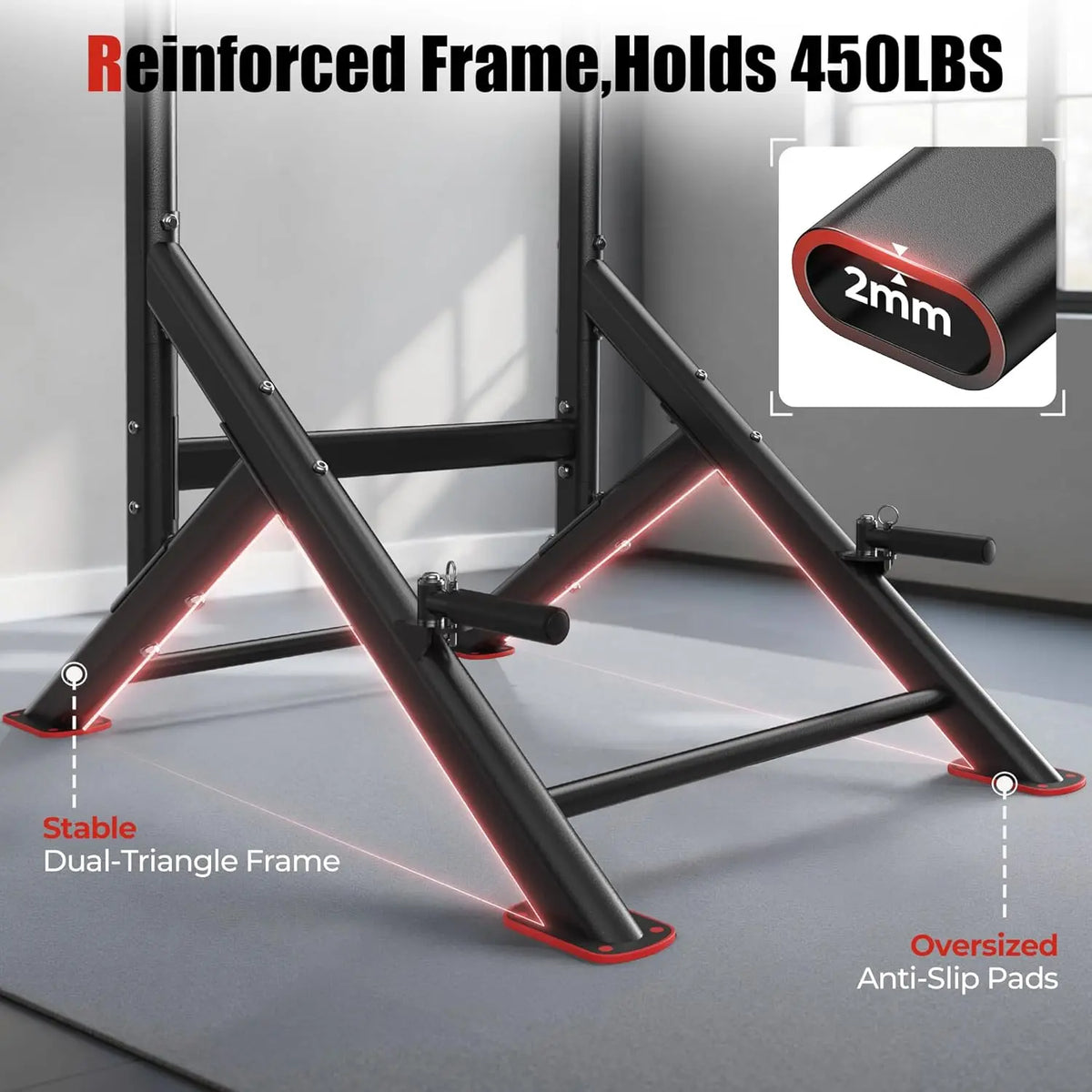 Adjustable Power Tower Pull Up & Dip Station for Full Body Workout