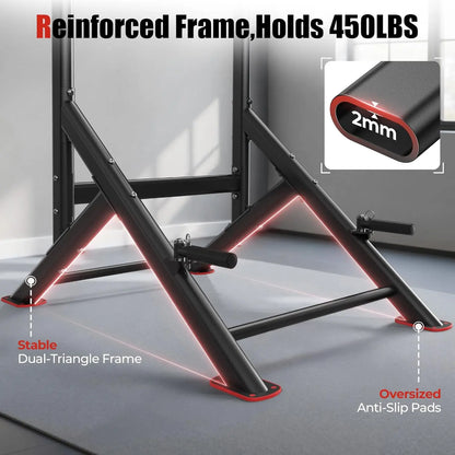 Adjustable Power Tower Pull Up & Dip Station for Full Body Workout