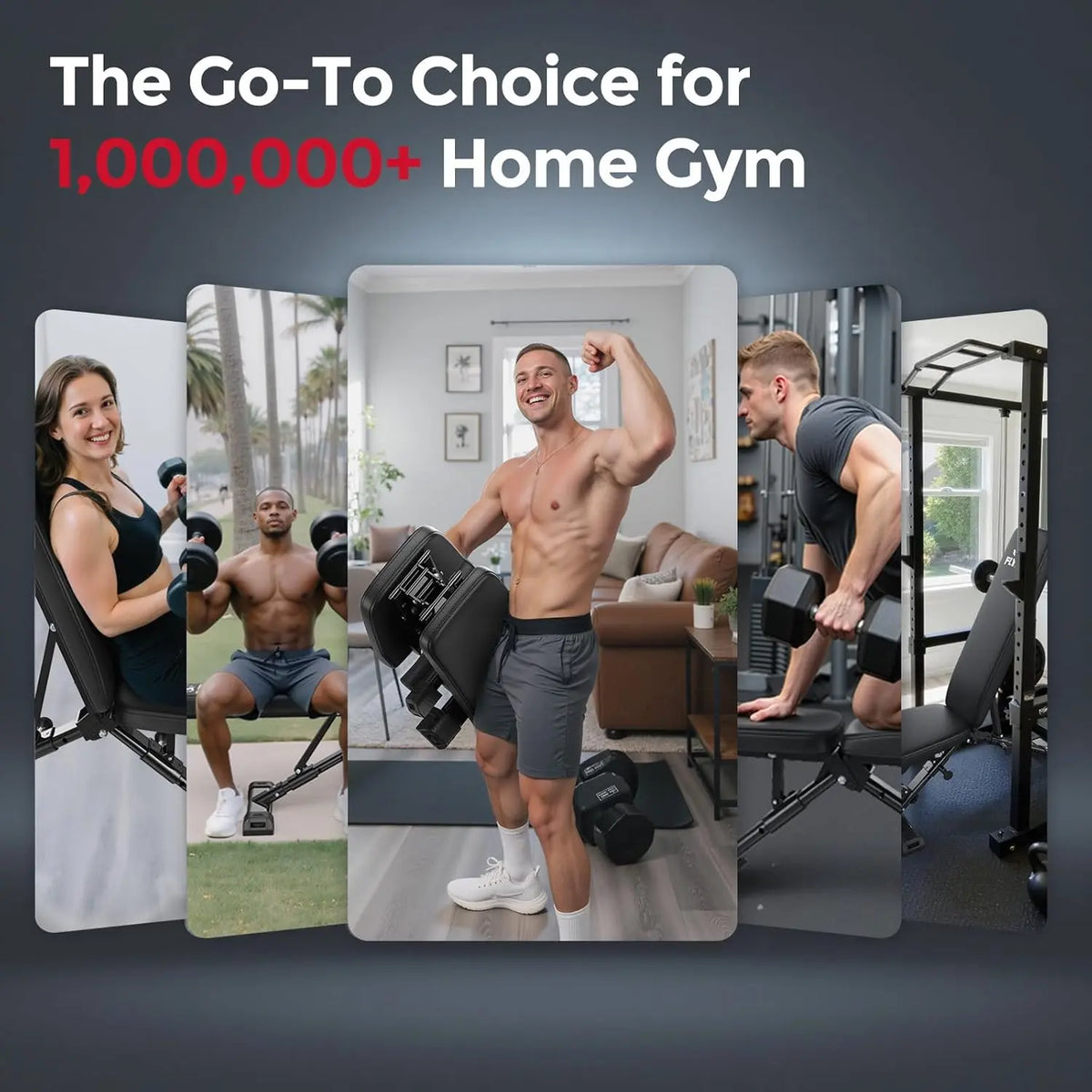 Adjustable Foldable Weight Bench for Home Gym 800 lbs Capacity