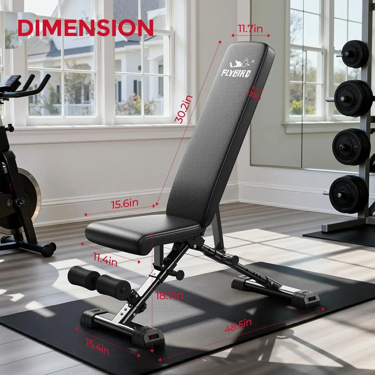 Adjustable Foldable Weight Bench for Home Gym 800 lbs Capacity