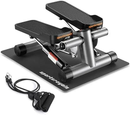 Twist Mini Stair Stepper with Resistance Bands for Full Body Workout