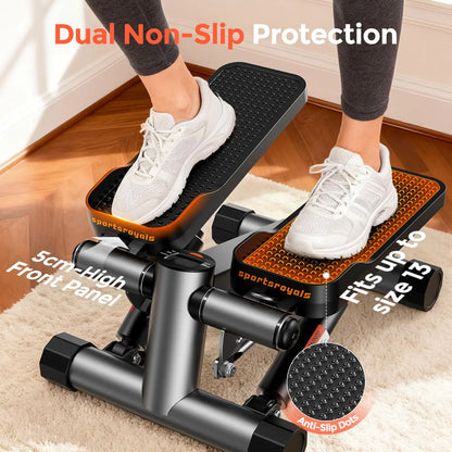 Twist Mini Stair Stepper with Resistance Bands for Full Body Workout