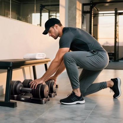 5 in 1 Adjustable Dumbbell with Fast Weight Change for Home Gym